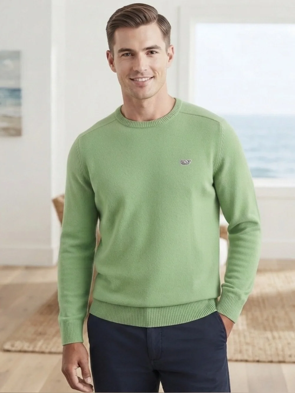Vineyard Vines Light Green Crewneck Sweater XL